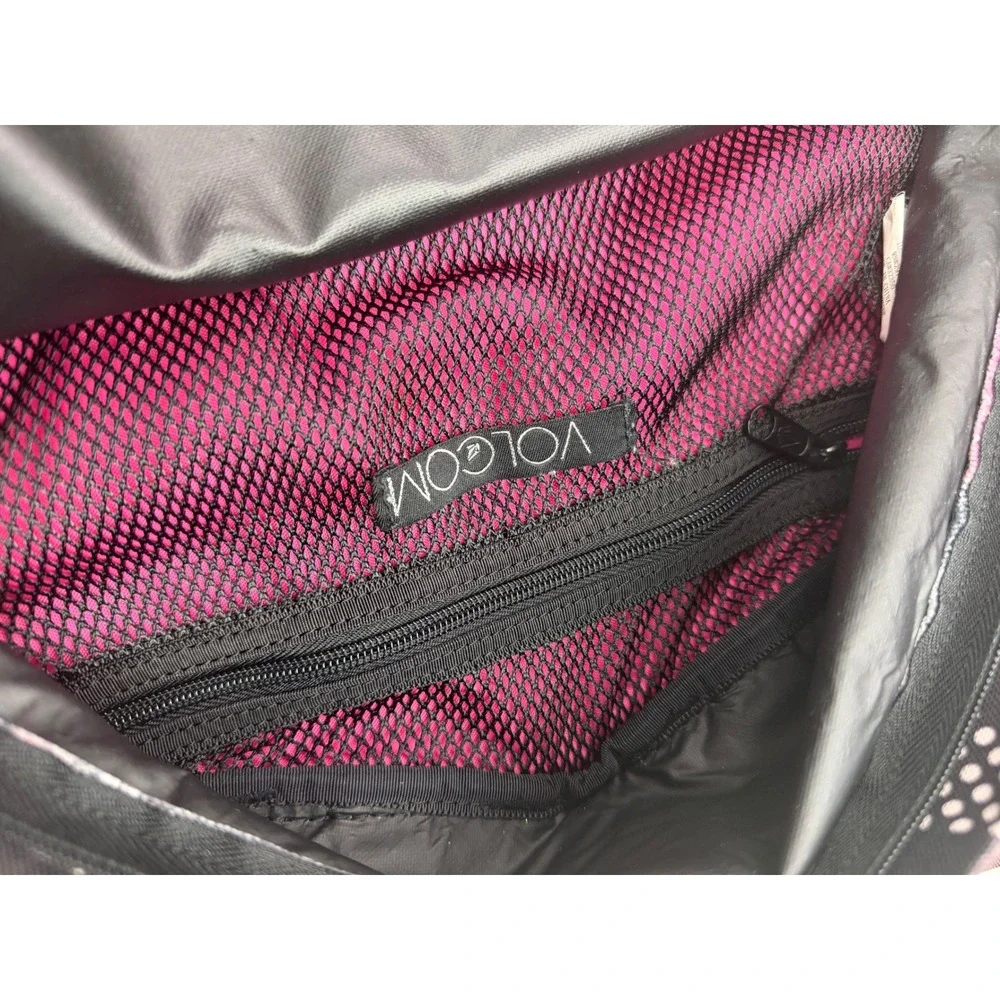 Vintage Volcom Vintage Backpack Y2K Skull Checkerboard Graphic Print Skate Bag
